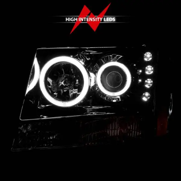 ANZO 2007-2013 Chevrolet Avalanche Projector Headlights w/ Halo Chrome thumbnail 7