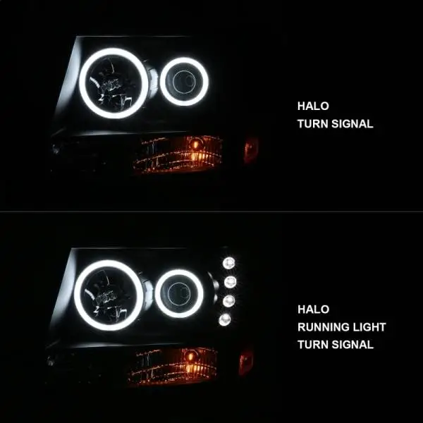 ANZO 2007-2013 Chevrolet Avalanche Projector Headlights w/ Halo Black (CCFL) thumbnail 4