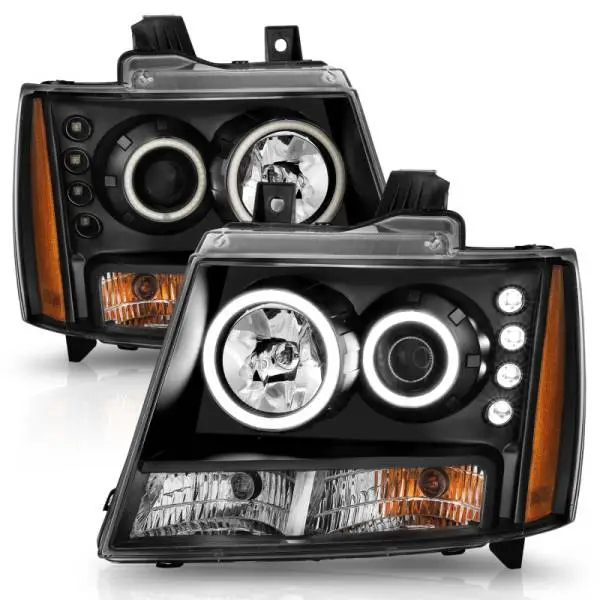 ANZO 2007-2013 Chevrolet Avalanche Projector Headlights w/ Halo Black (CCFL) thumbnail 17
