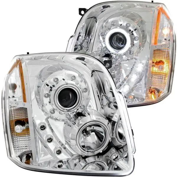 ANZO 2007-2014 GMC Yukon Projector Headlights w/ Halo Chrome (CCFL) thumbnail 2
