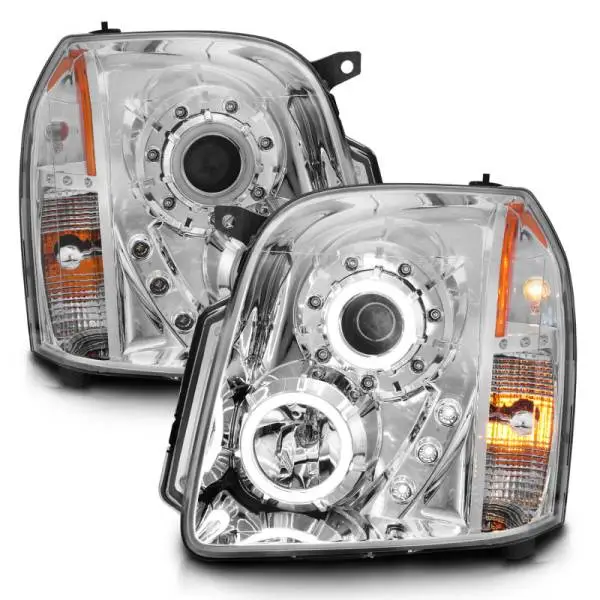 ANZO 2007-2014 GMC Yukon Projector Headlights w/ Halo Chrome (CCFL) thumbnail 3