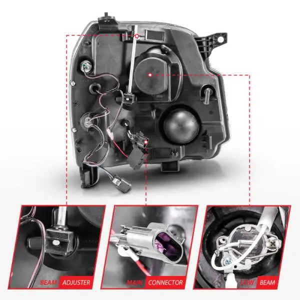 ANZO 2007-2014 GMC Yukon Projector Headlights w/ Halo Chrome (CCFL) thumbnail 13