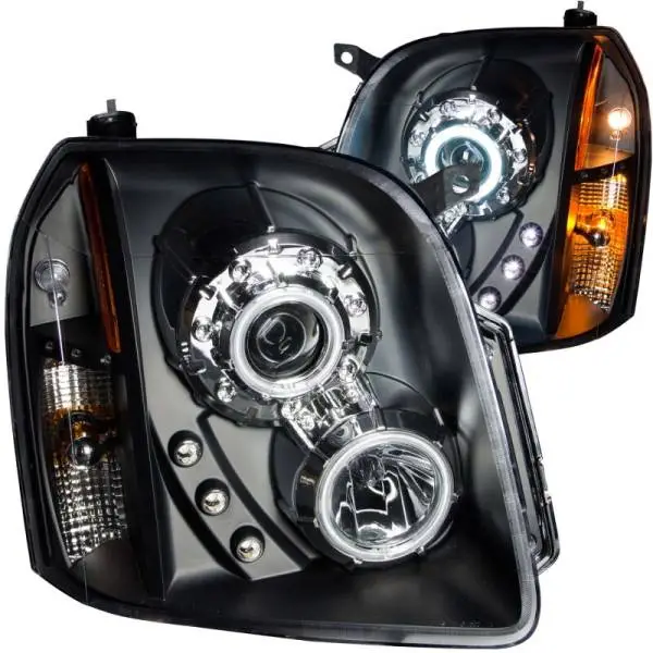 ANZO 2007-2014 GMC Yukon Projector Headlights w/ Halo Black (CCFL) thumbnail 2