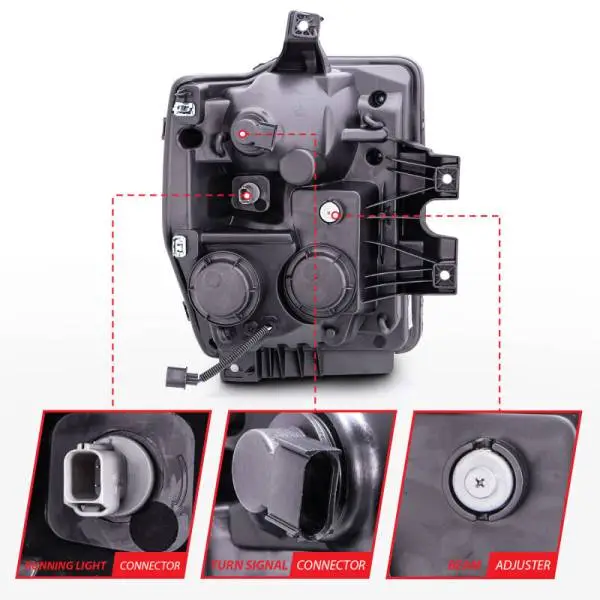 ANZO 2008-2010 Ford F-250 Projector Headlights w/ Halo Black (CCFL) thumbnail 14