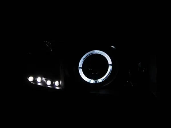 ANZO 1994-2001 Dodge Ram Projector Headlights w/ Halo Black image 3