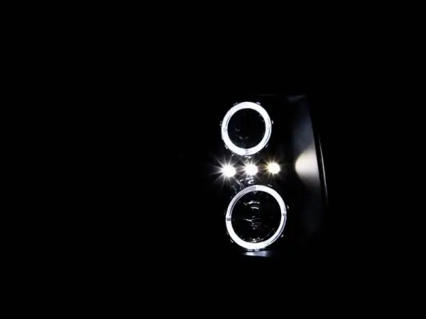 ANZO 2007-2013 Chevrolet Silverado 1500 Projector Headlights w/ Halo Black thumbnail 3