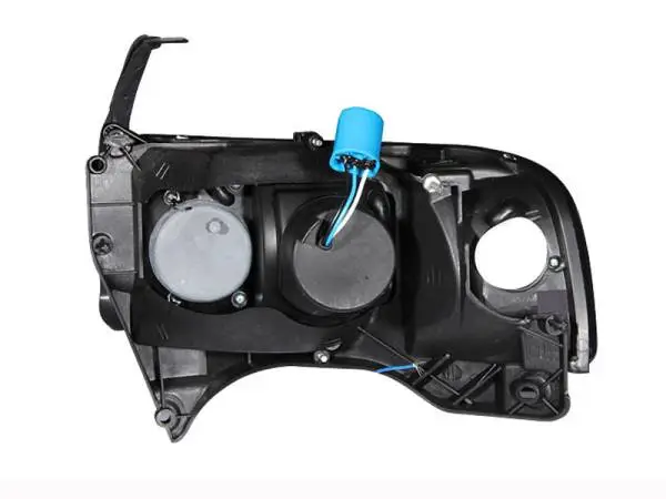 ANZO 1994-2001 Dodge Ram Crystal Headlights Black w/ LED image 9