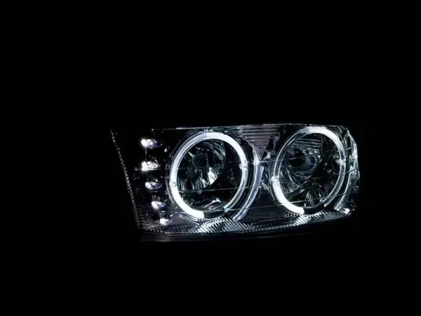 ANZO 1999-2006 GMC Sierra 1500 Crystal Headlights w/ Halo and LED Chrome thumbnail 5