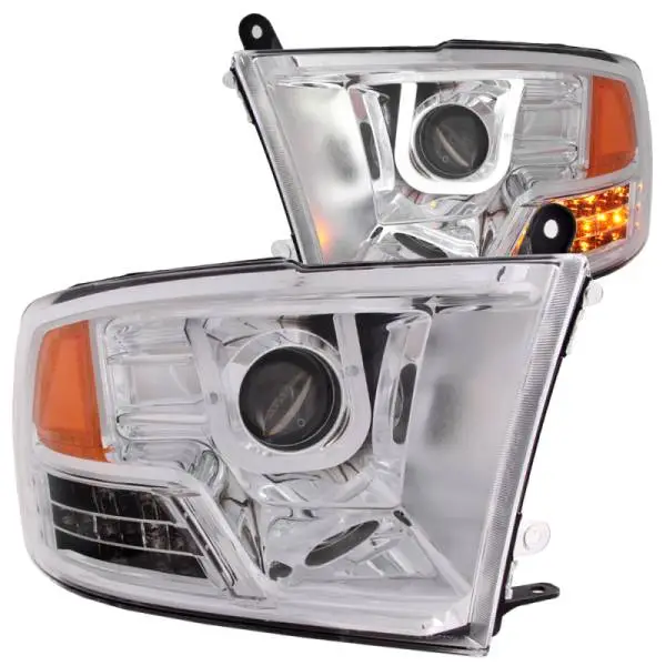 ANZO 2009-2016 Dodge Ram 1500 Projector Headlights w/ U-Bar Chrome thumbnail 2