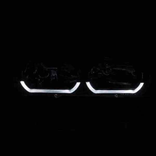 ANZO 1988-1998 Chevrolet C1500 Crystal Headlights Chrome w/ Low - Brow thumbnail 3
