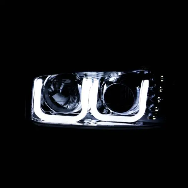 ANZO 1999-2006 GMC Sierra 1500 Projector Headlights w/ U-Bar Black thumbnail 3