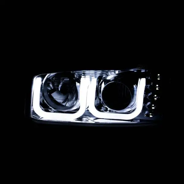 ANZO 1999-2006 GMC Sierra 1500 Projector Headlights w/ U-Bar Black thumbnail 5