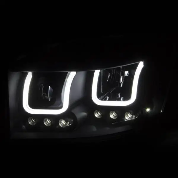 ANZO 2006-2008 Dodge Ram 1500 Projector Headlights w/ U-Bar Black image 3