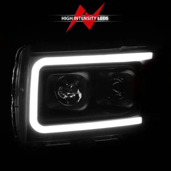 ANZO 2015+ GMC Canyon Projector Headlights w/ Plank Style Design Black w/ Amber thumbnail 7