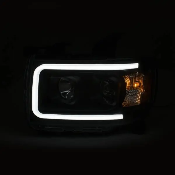 ANZO 2015+ GMC Canyon Projector Headlights w/ Plank Style Design Black w/ Amber thumbnail 9