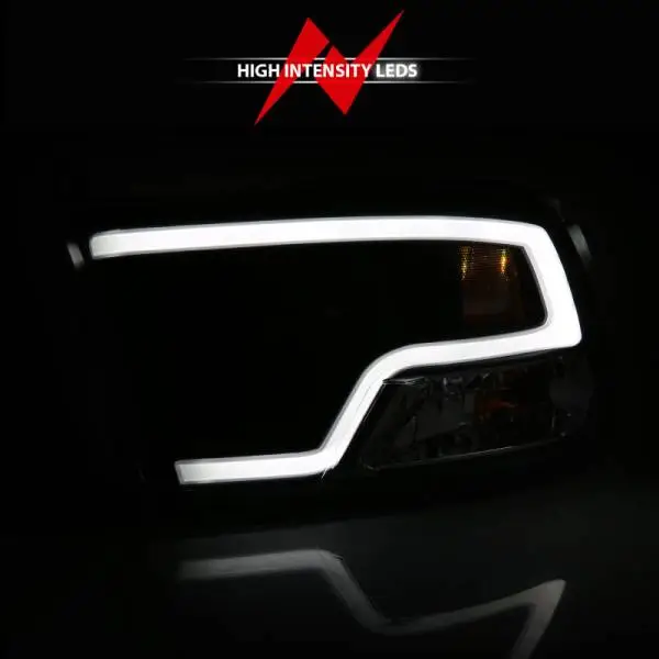 ANZO 09-18 Dodge Ram 1500 Plank Style Projector Headlights Black w/ Halo thumbnail 6