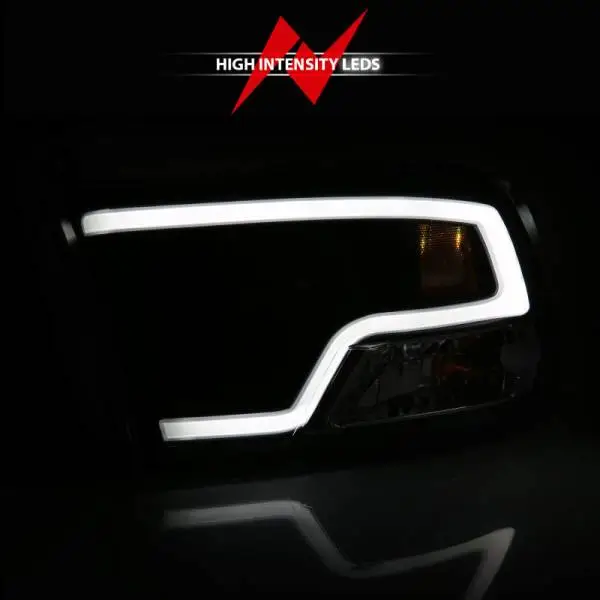 ANZO 09-18 Dodge Ram 1500 Plank Style Projector Headlights Black w/ Halo thumbnail 10