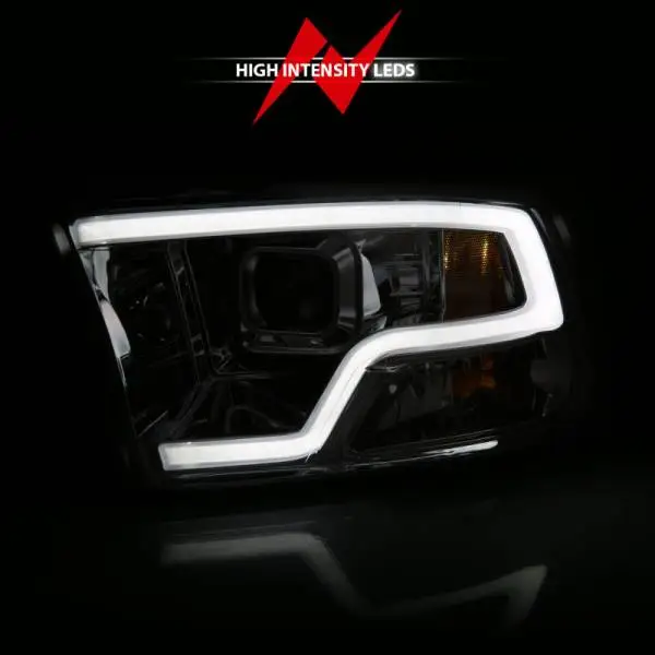 ANZO 09-18 Dodge Ram 1500 Plank Style Projector Headlights Chrome w/ Halo thumbnail 6