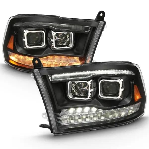 ANZO 2009-2018 Dodge Ram 1500 Projector H.L. Switchback Black Amber image 10