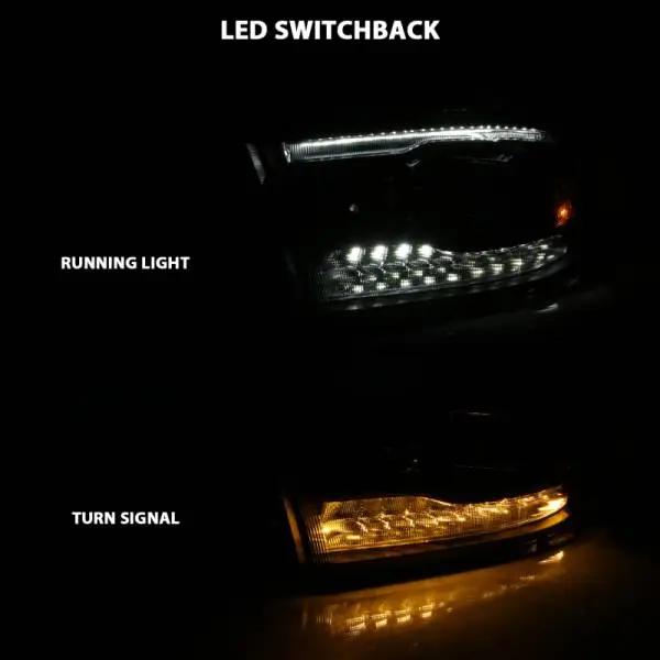 ANZO 2009-2018 Dodge Ram 1500 Projector H.L. Switchback Black Amber image 16