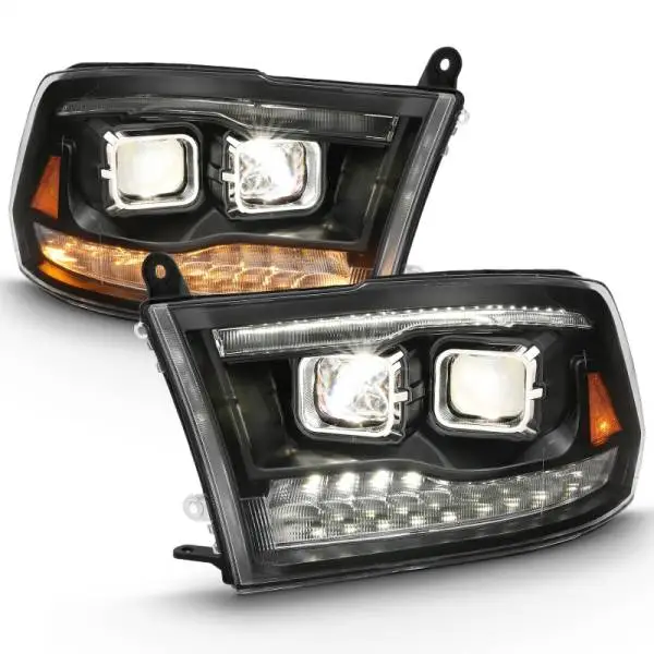 ANZO 2009-2018 Dodge Ram 1500 Projector H.L. Switchback Chrome Amber image 3