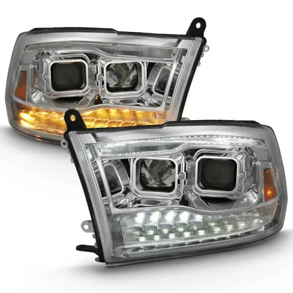 ANZO 2009-2018 Dodge Ram 1500 Projector H.L. Switchback Chrome Amber image 10