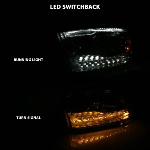 ANZO 2009-2018 Dodge Ram 1500 Projector H.L. Switchback Chrome Amber image 16