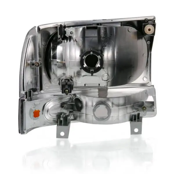 ANZO 2000-2004 Ford Excursion Crystal Headlight w/ Corner Light Chrome Amber (w/o Bulb) thumbnail 2
