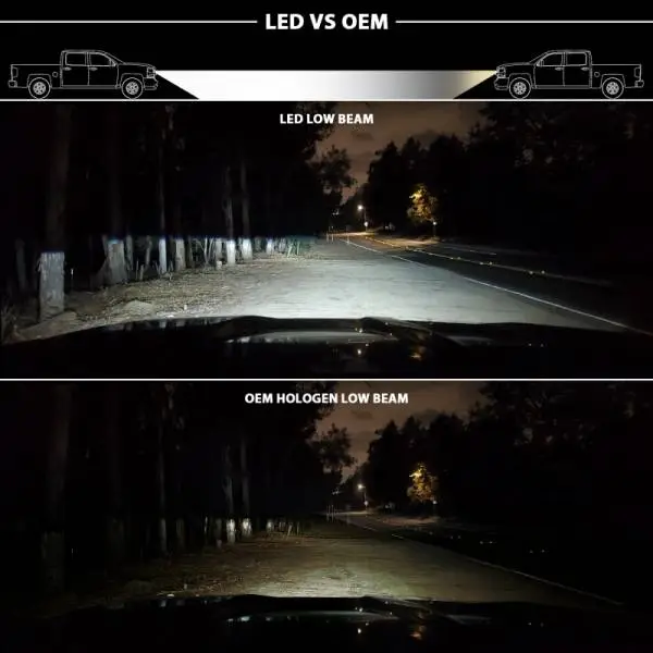 ANZO 2009-2018 Dodge Ram 1500 Led Projector Plank Style Switchback H.L Halo Chrome Amber (OE Style) image 2