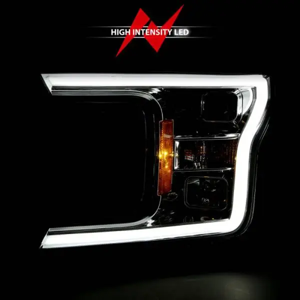 ANZO 2018-2019 Ford F-150 Projector Plank Style H.L. Chrome Amber (Without Switchback) image 11