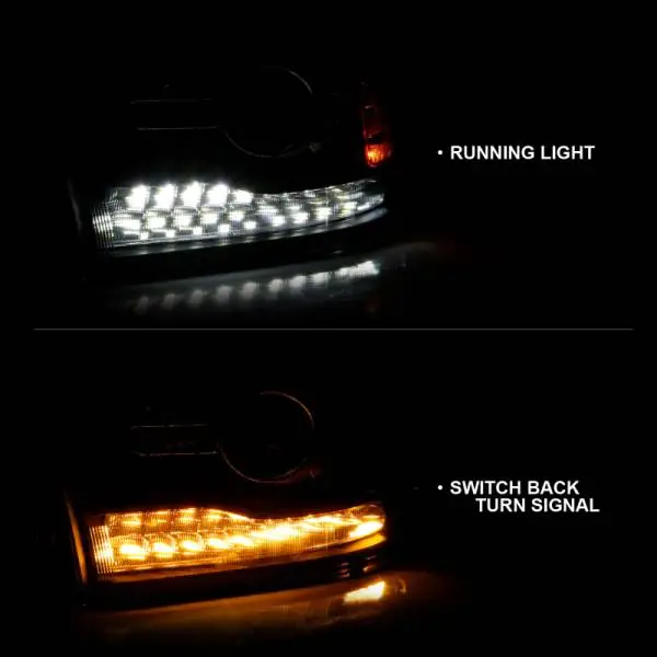 ANZO 2009-2018 Dodge Ram 1500 Projector Headlights Plank Style Halo w/Switchback Matte Black image 3