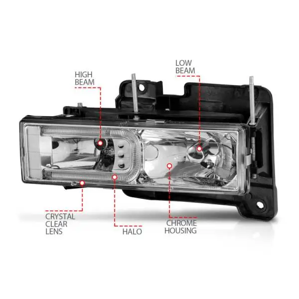 ANZO 1999-2000 Cadillac Escalade Crystal Headlights thumbnail 6