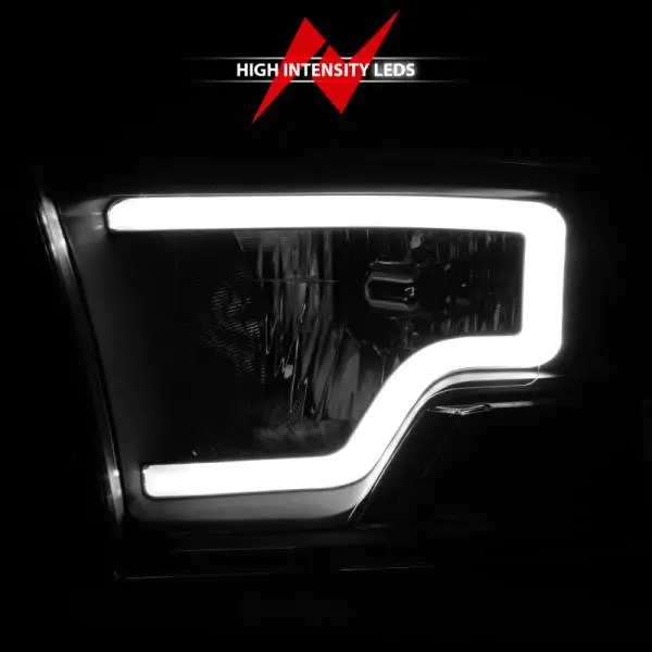 ANZO 2009-2018 Dodge Ram 1500 Crystal Headlights w/ Light Bar Black Housing thumbnail 12