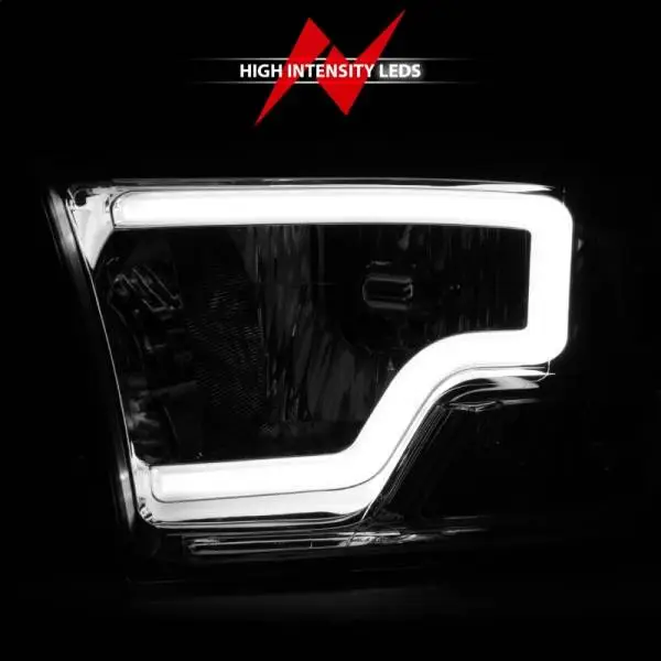 ANZO 2009-2018 Dodge Ram 1500/ 2500/ 3500 Crystal Headlights w/ Light Bar Chrome Housing thumbnail 6