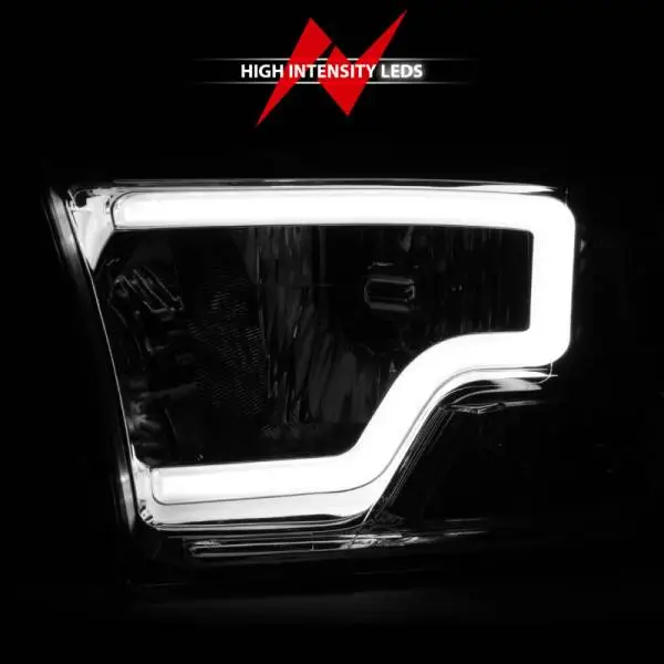 ANZO 2009-2018 Dodge Ram 1500/ 2500/ 3500 Crystal Headlights w/ Light Bar Chrome Housing thumbnail 12