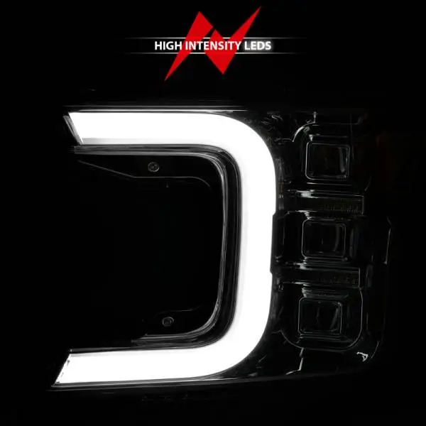 ANZO 18-20 Ford F-150 Full Led Projector Light Bar Style Headlights - Chrome Amber thumbnail 13