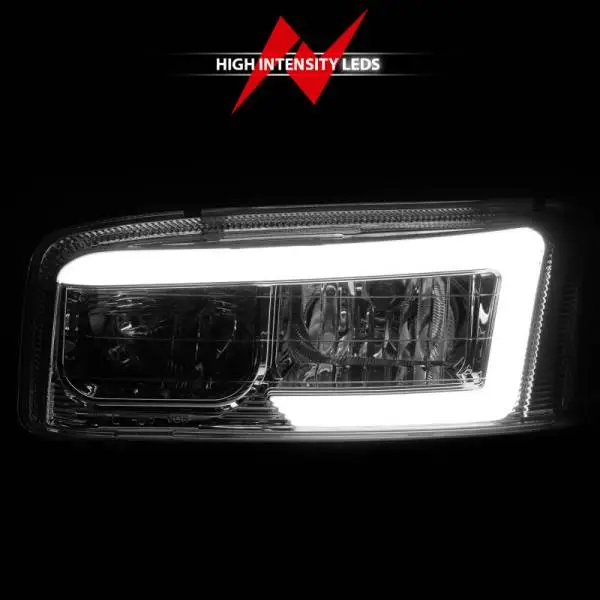 ANZO 99-17 GMC Sierra/Denali Headlights Chrome Amber (w/C Light Bars) thumbnail 12