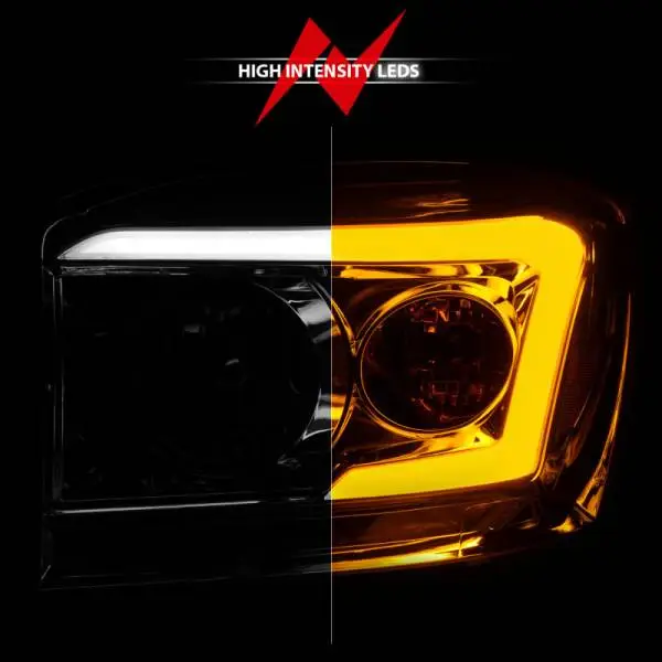 ANZO 06-09 Dodge RAM 1500/2500/3500 Headlights Chrome Housing/Clear Lens (w/Switchback Light Bars) thumbnail 5