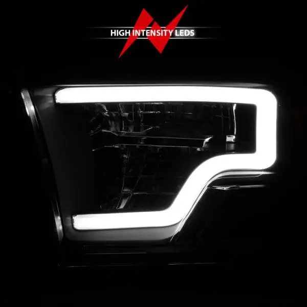 ANZO 2009-2020 Dodge Ram 1500 Full LED Square Projector Headlights w/ Chrome Housing Black Amber thumbnail 12