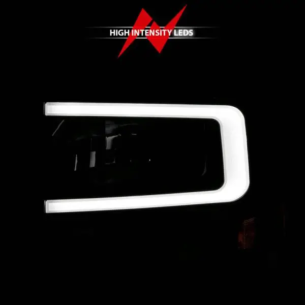 ANZO 99-04 Ford F250/F350/F450/Excursion (excl. 99) Crystal Headlights - w/ Light Bar Black Housing thumbnail 12