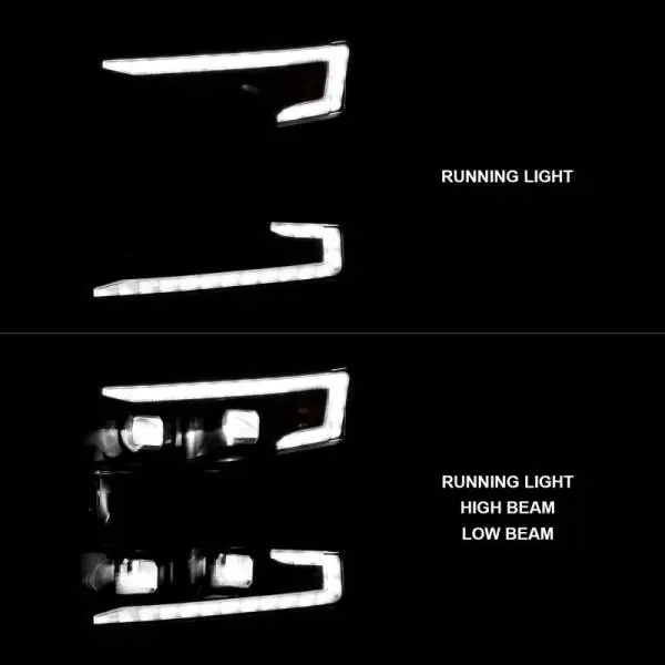 ANZO 19-22 Chevrolet Silverado 1500 LED Proj HL w/Lgt Bar SwBk Seq. Blk w/In. Light - Passenger Side thumbnail 7
