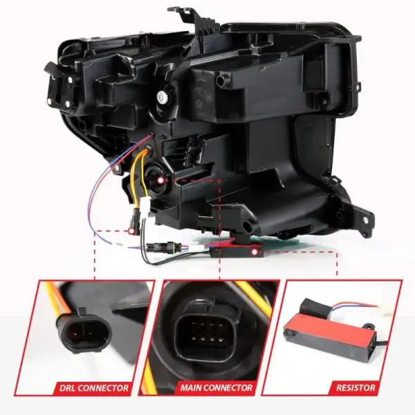 ANZO 19-21 GMC Sierra 1500 LED Projector Headlight w/Switchback+Sequential - Black thumbnail 5
