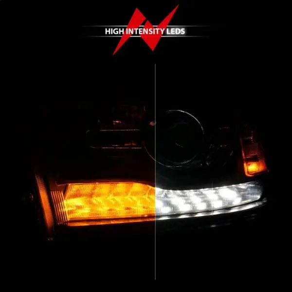 ANZO 09-18 Dodge Ram 1500/2500/3500 LED Plank Style Headlights Switchback + Sequential - Matte Black thumbnail 7