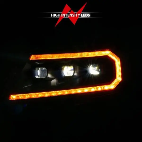 ANZO 15-22 Chevy Colorado Full LED Headlights w/ Initiation (Amber DRL) - Black thumbnail 5