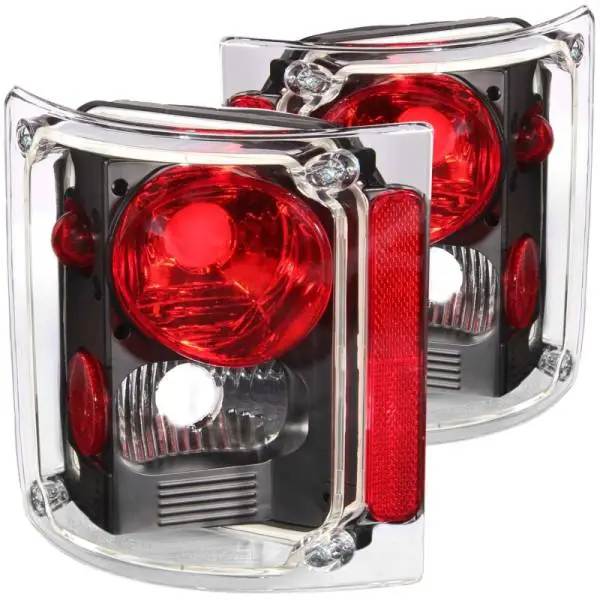ANZO 1973-1987 Chevrolet C 10 Taillights Black image 2