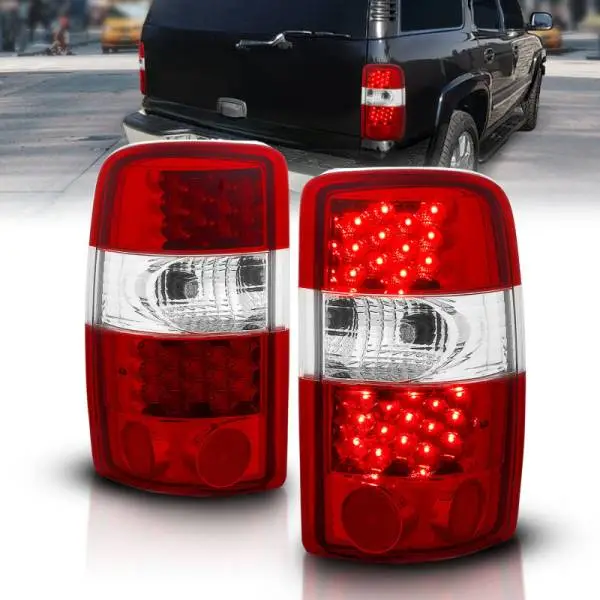 ANZO 2000-2006 Chevrolet Suburban LED Taillights Red/Clear image 6