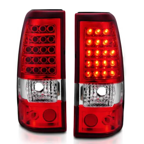 ANZO 2003-2006 Chevrolet Silverado 1500 LED Taillights Red/Clear image 2