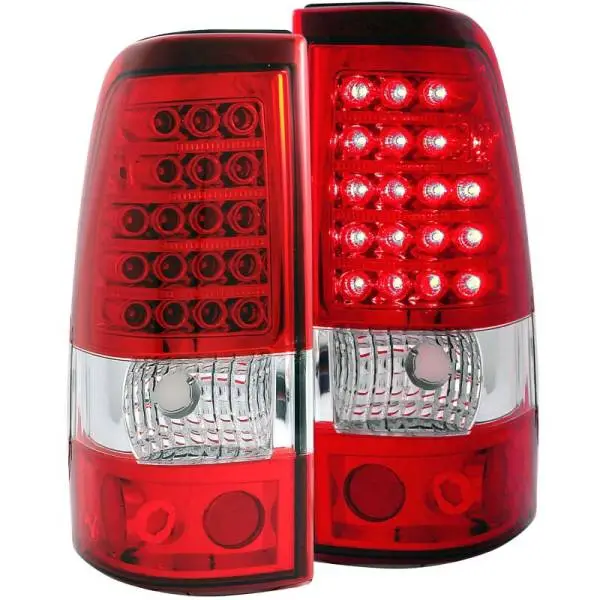 ANZO 2003-2006 Chevrolet Silverado 1500 LED Taillights Red/Clear image 3