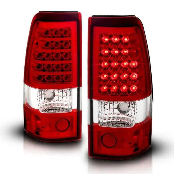 ANZO 2003-2006 Chevrolet Silverado 1500 LED Taillights Red/Clear image 9