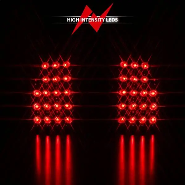 ANZO 2003-2006 Chevrolet Silverado 1500 LED Taillights Red/Clear image 11